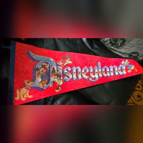 Disney Other - Disneyland very Vintage RARE 29" felt banner 1966 pennant